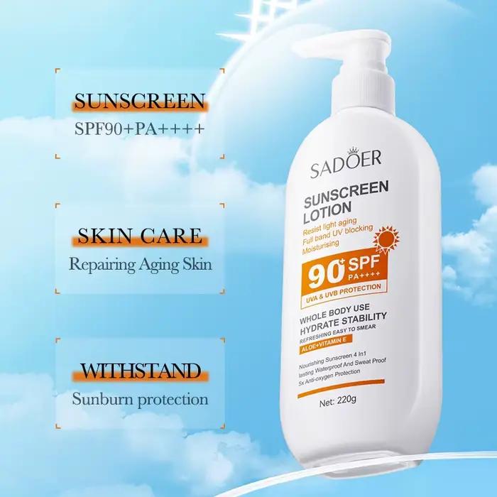 Lotion solaire pour le corps et le visage