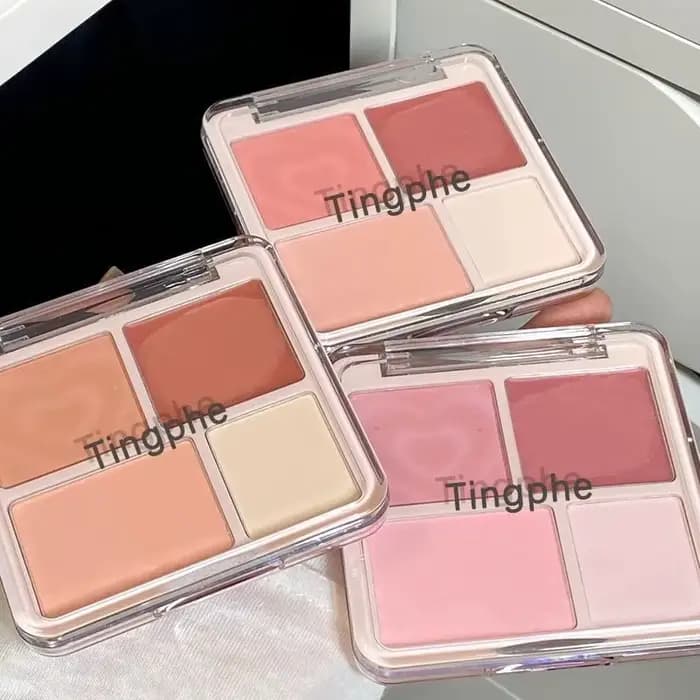 Palette de poudre crème blush rose pêche