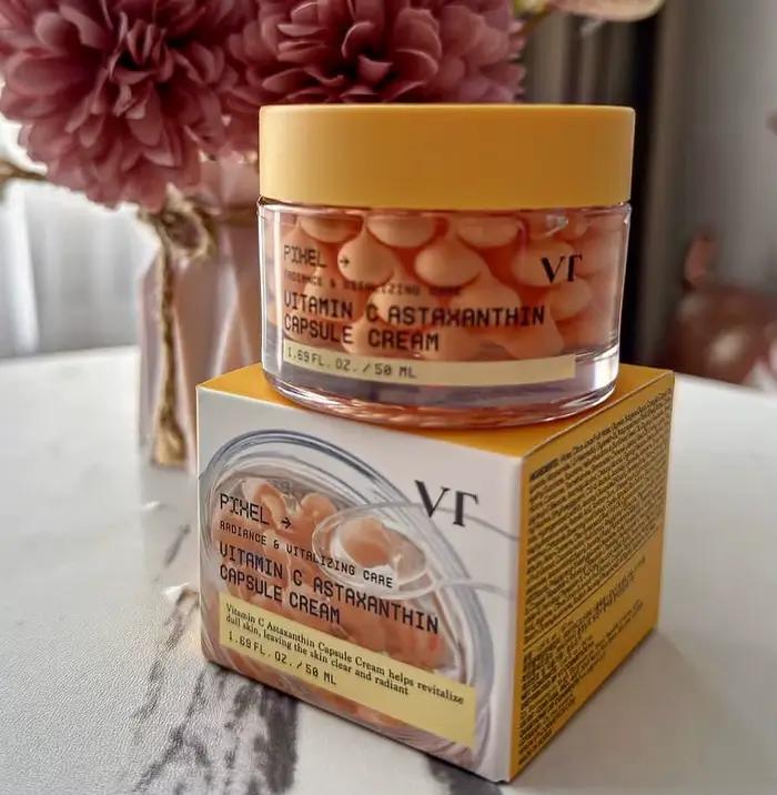 Crème en capsules de vitamine C et astaxanthine VT Cosmetics 50 ml