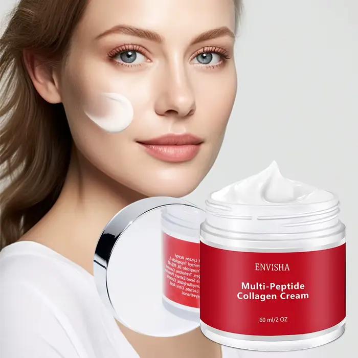 ENVISHA-Crème pour le visage multi-peptide au collagène, soins de la peau, anti-déformile, vieillissement, hydratant, rétrécissement des pores, blanchissant, lisse, beauté, santé