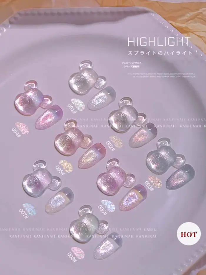 Nouveau Gel à Ongles Printemps/Été 2026 Effet Nuage Brocart Brillant Fantaisie Ciel Étoilé Scintillant