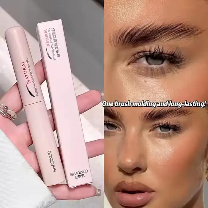 Gel à sourcils Double tête, liquide fixe, imperméable, résistant à la sueur, réparation des sourcils, Gel de maquillage pour sourcils