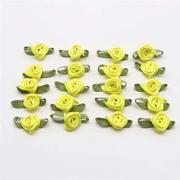 Accessoires pour cheveux faits à la main, avec petites feuilles, bouton de rose, épingle à cheveux bricolage, matériel de décoration, 20 à 40 pièces