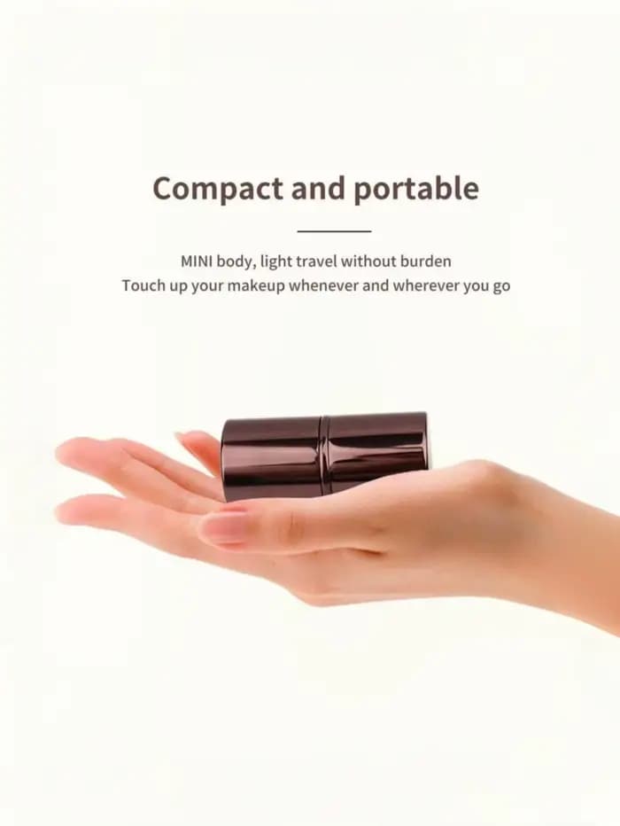 1 pinceau de maquillage pour fond de teint rétractable avec couvercle