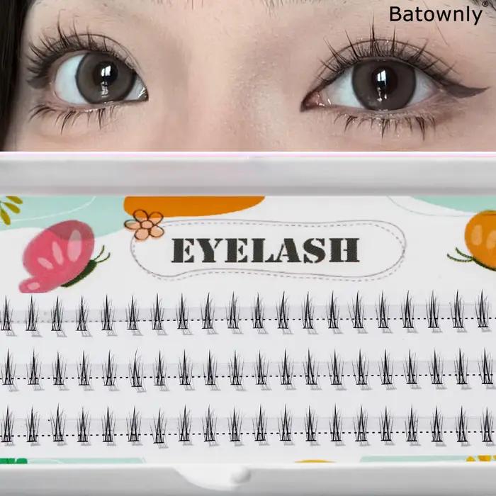 3 rangées de 60 bouquets de cils inférieurs naturels