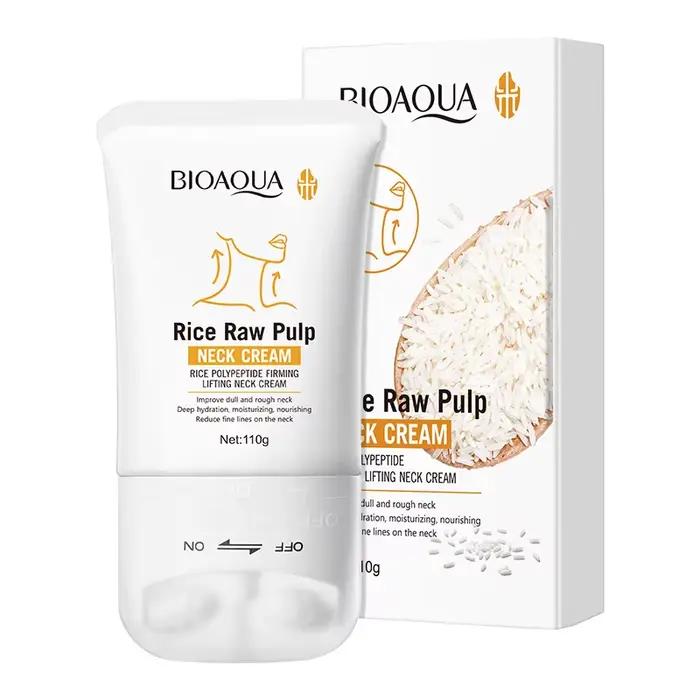 Crème hydratante pour le cou à la pulpe de riz baume léger non gras soin quotidien anti-rides pour femmes occasions spéciales