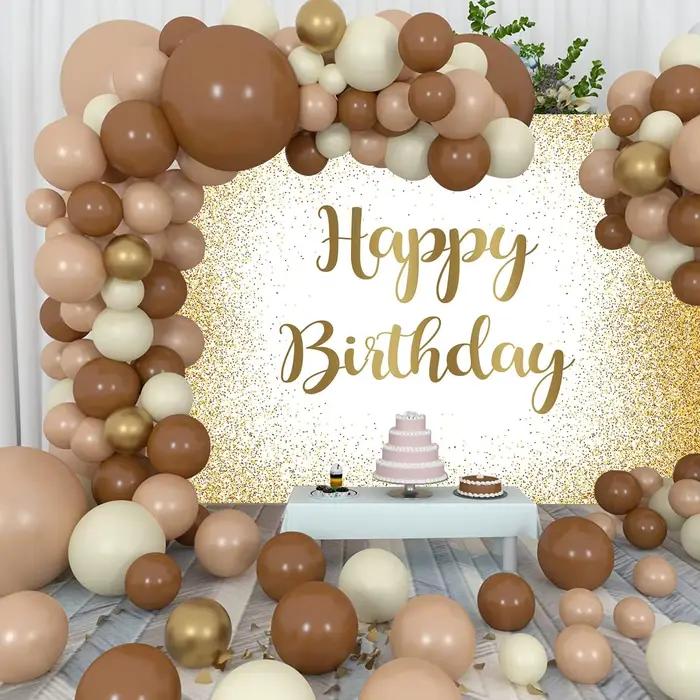 Toile de fond dorée scintillante pour anniversaire, en polyester, pour photomaton, décoration de fête à thème