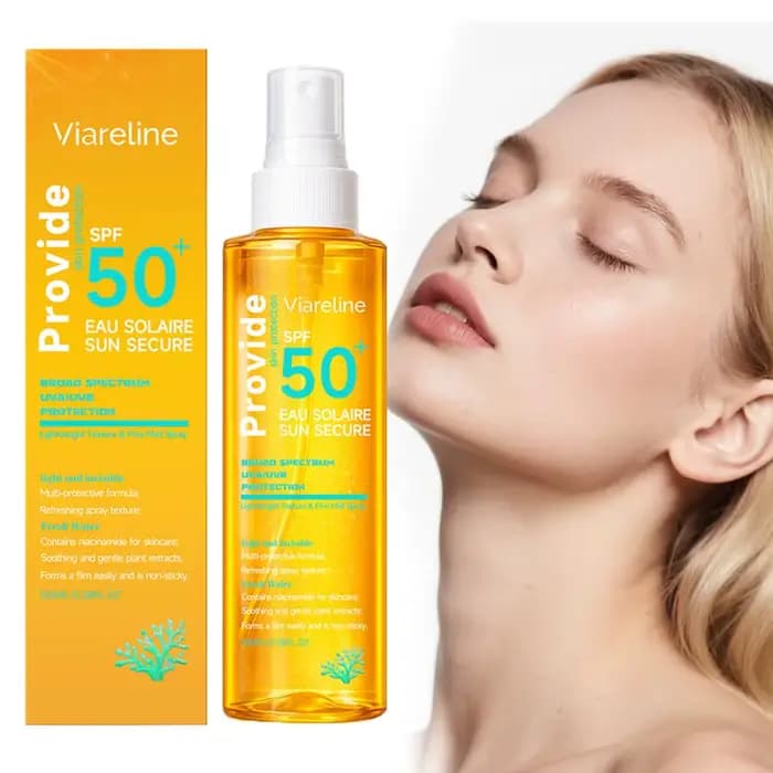 Spray solaire invisible SPF50+ Léger et non gras Texture transparente Protection