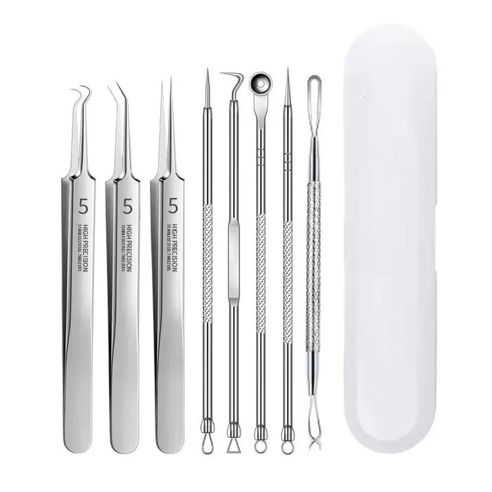 1/8 Pcs PcCell Pince à épiler ultra-fine pour points noirs et boutons