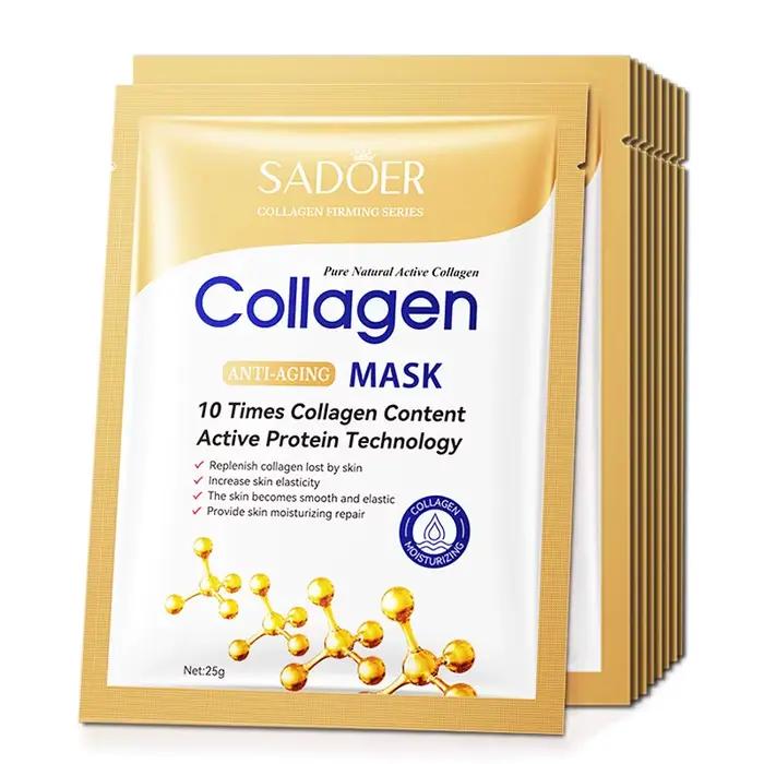 20 pièces acide hyaluronique collagène masque Facial soin hydratant raffermissant