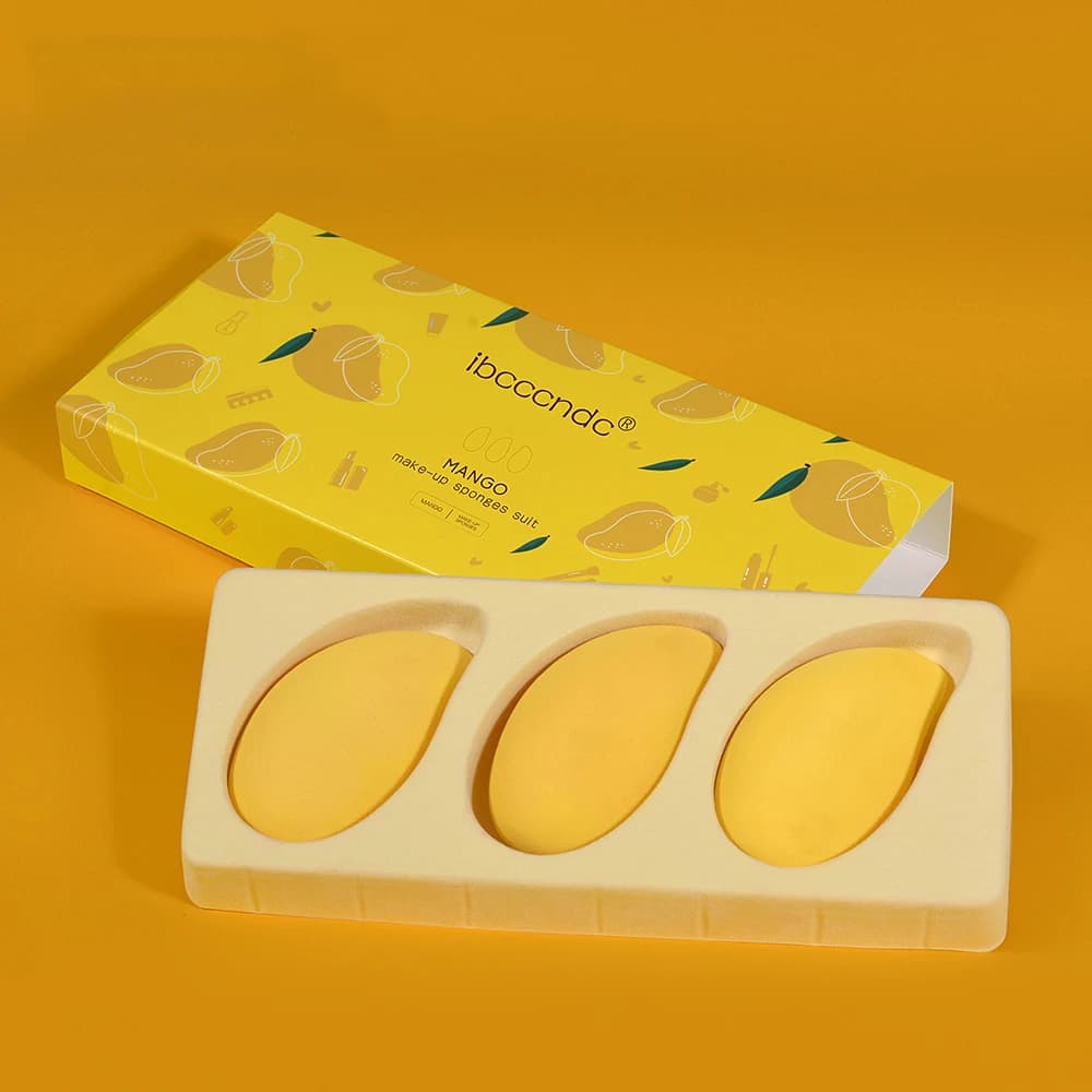 Éponge de maquillage à base de mangue, BB crème, hydrophile, beauté, vente en gros, support bouffant