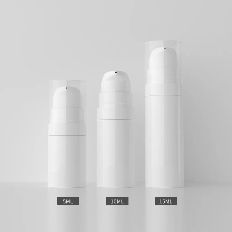 Bouteille à pompe pour crème et Lotion sans air, blanche, petit voyage, cosmétique, crème de soin de