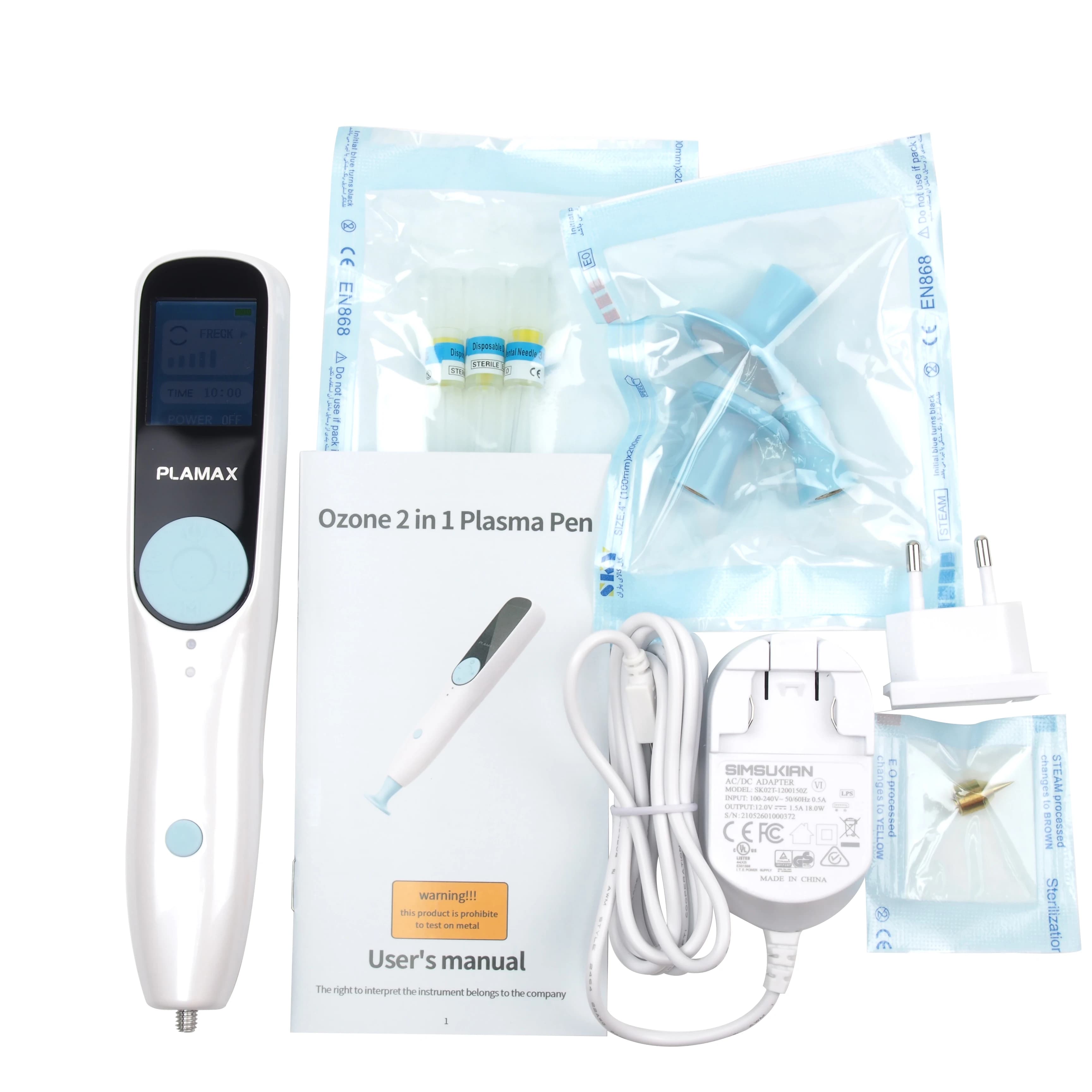 Plamax – stylo de douche Plasma pour fibroblaste d'ozone, Auto 2 en 1, dissolvant de verrues, taches