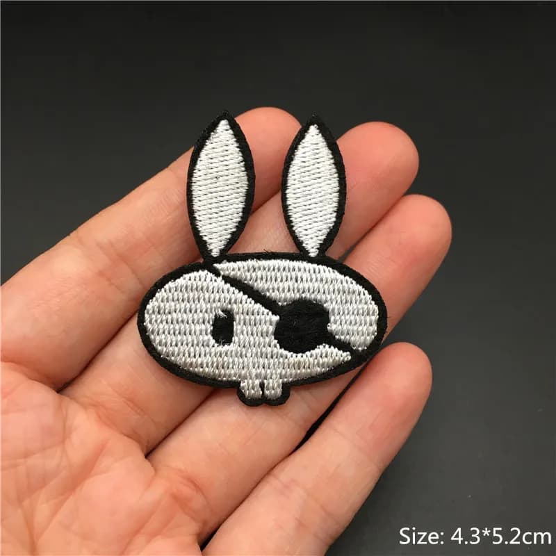 Crâne Punk patchs pour vêtements broderie rayures bricolage Badges couture décoration vêtements auto