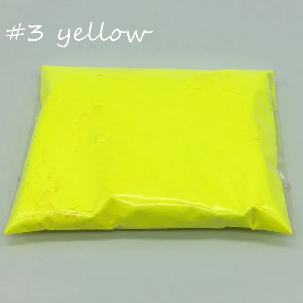 Poudre fluorescente néon 10g, brillante sous lumière ultraviolette, poudre de pigment phosphorescent