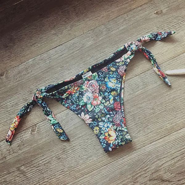 Bandage Floral Sexy String Bikini Tanga Bikinis Brésiliens Femmes Bas 2026 Sexy Maillots De Bain Mai