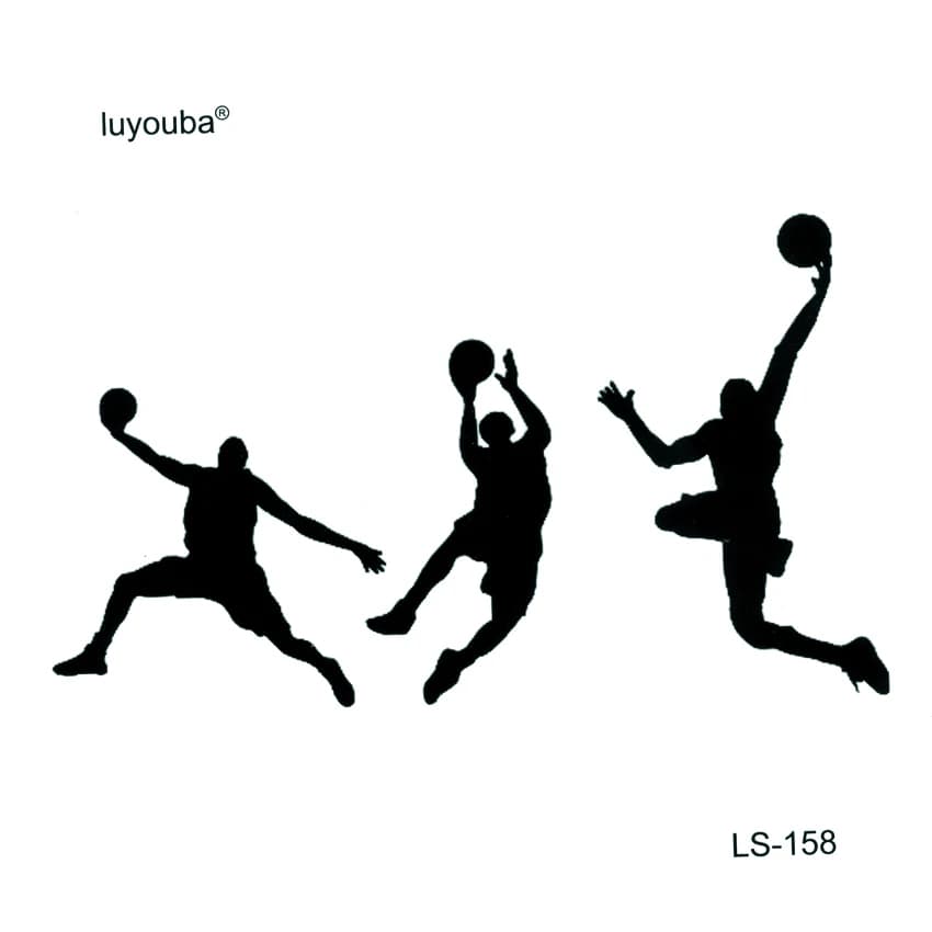 Mr. Basketball-Tatouages Temporaires Imperméables pour Hommes, Sports, Garçon, Faux Tatouage, Manche