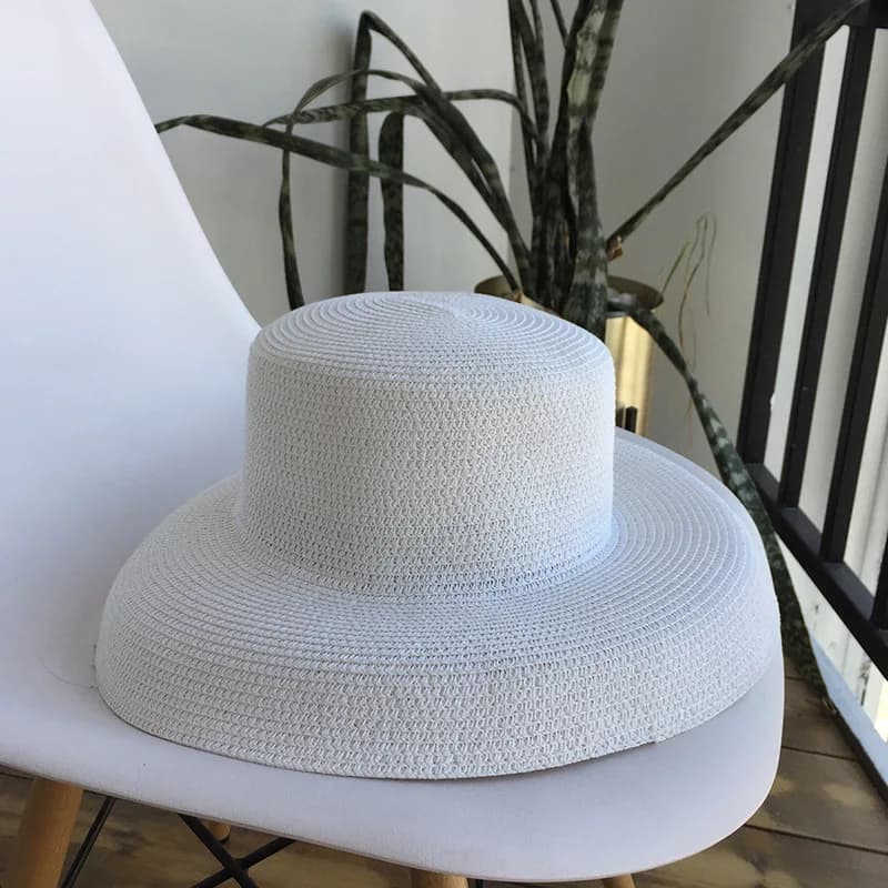 Chapeau à grand bord en forme de cloche, chapeau de paille vintage, Audrey Hepburn, outil de modélis
