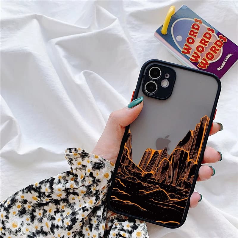 Coque de téléphone antichoc paysage pour iPhone, coque arrière pour iPhone X, Poly XS Max, 8, 7 Plus