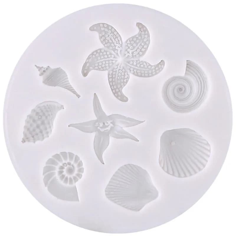 Moule à gâteau Fondant en Silicone, thème marin, coquillage, conque, étoile de mer, poisson sous la 