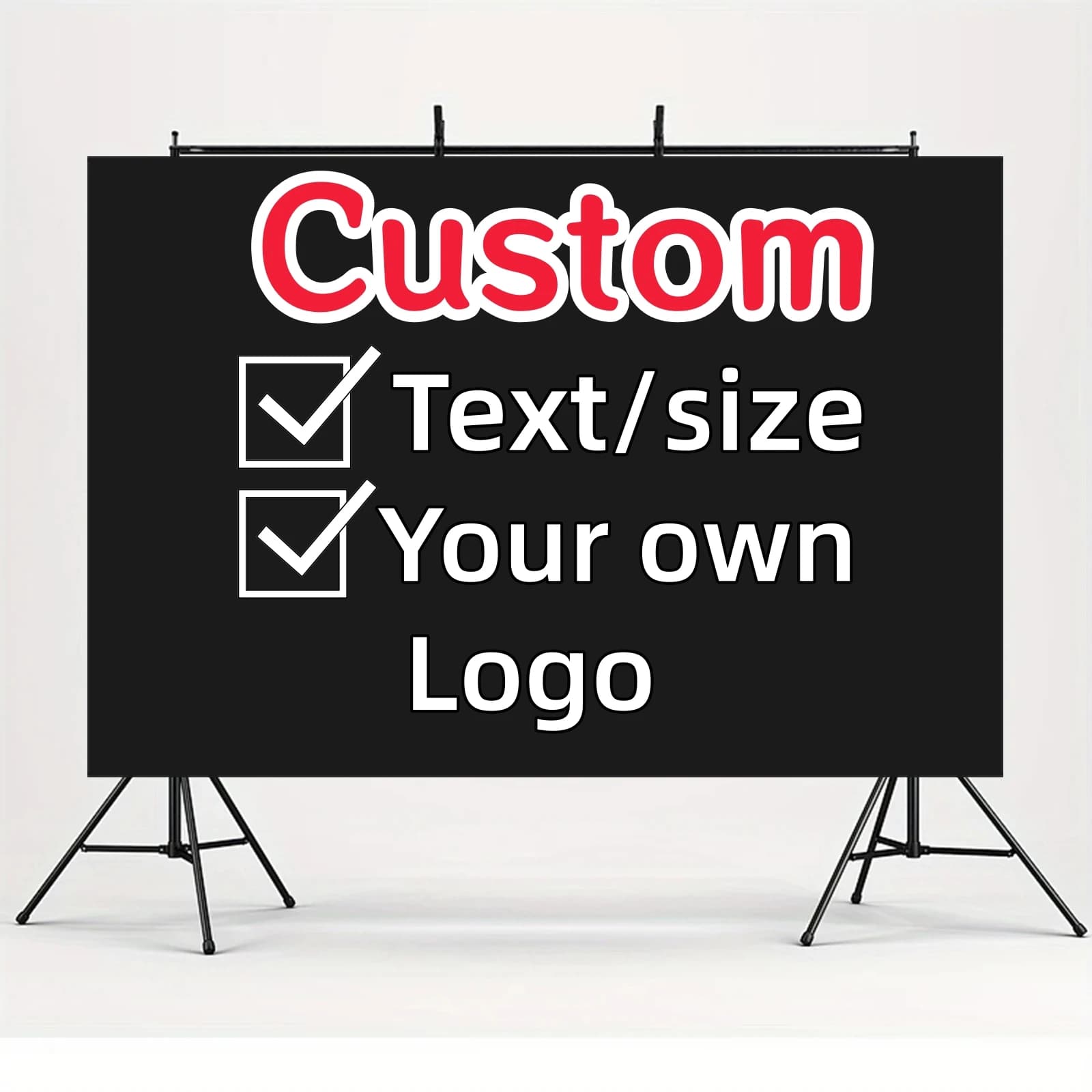 Personnalisez votre propre logo, la taille du texte, le fond, le portrait, le fond de photographie, 
