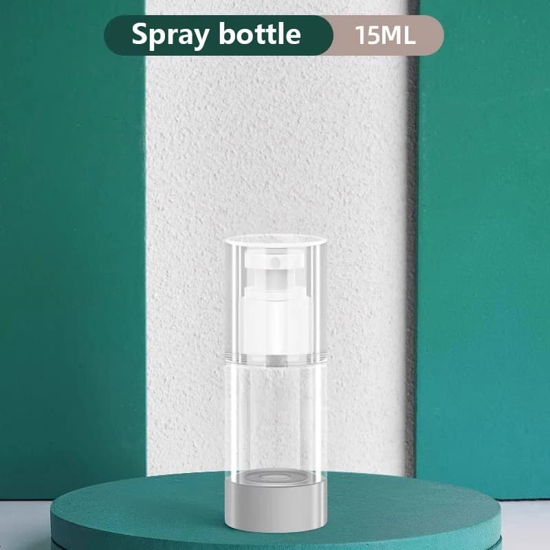 Flacon pompe cosmétique sans air transparent de 15 ml, 30 ml, 50 ml, 80 ml, 100 ml, format voyage, d