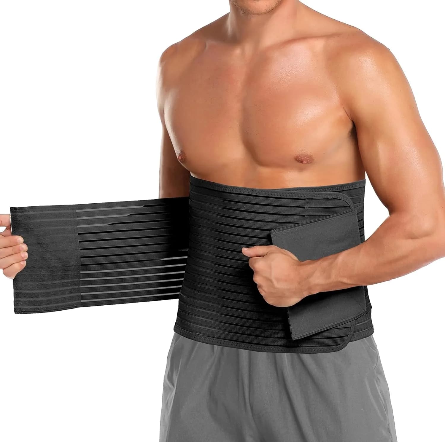 Classeur abdominal pour hommes et femmes – Bande ventrale post-chirurgicale, enveloppe de compressio