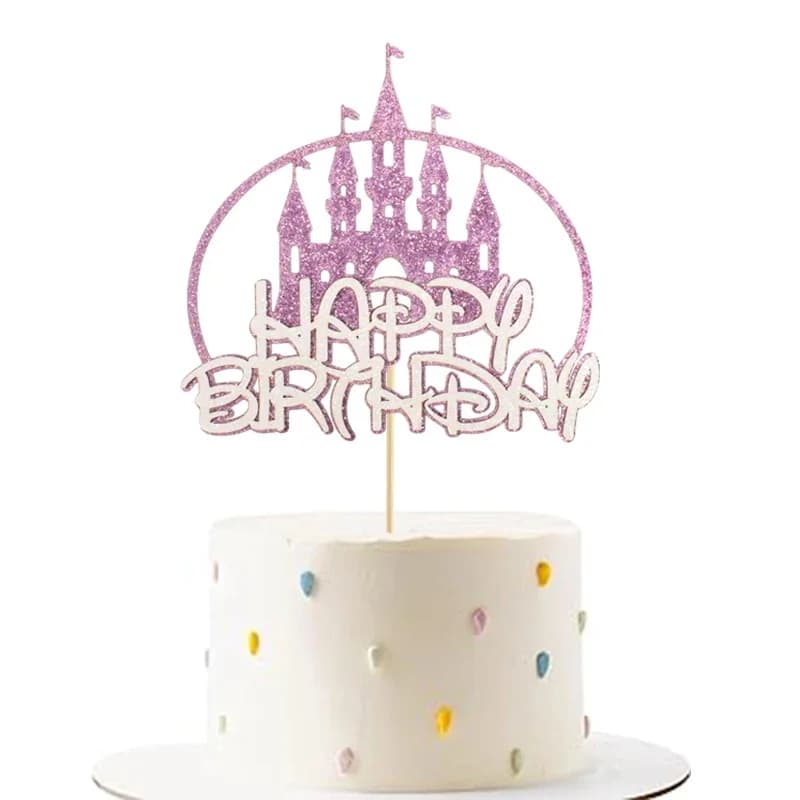 Décoration de gâteau de château, décorations de fête d'anniversaire sur le thème du château, décor d