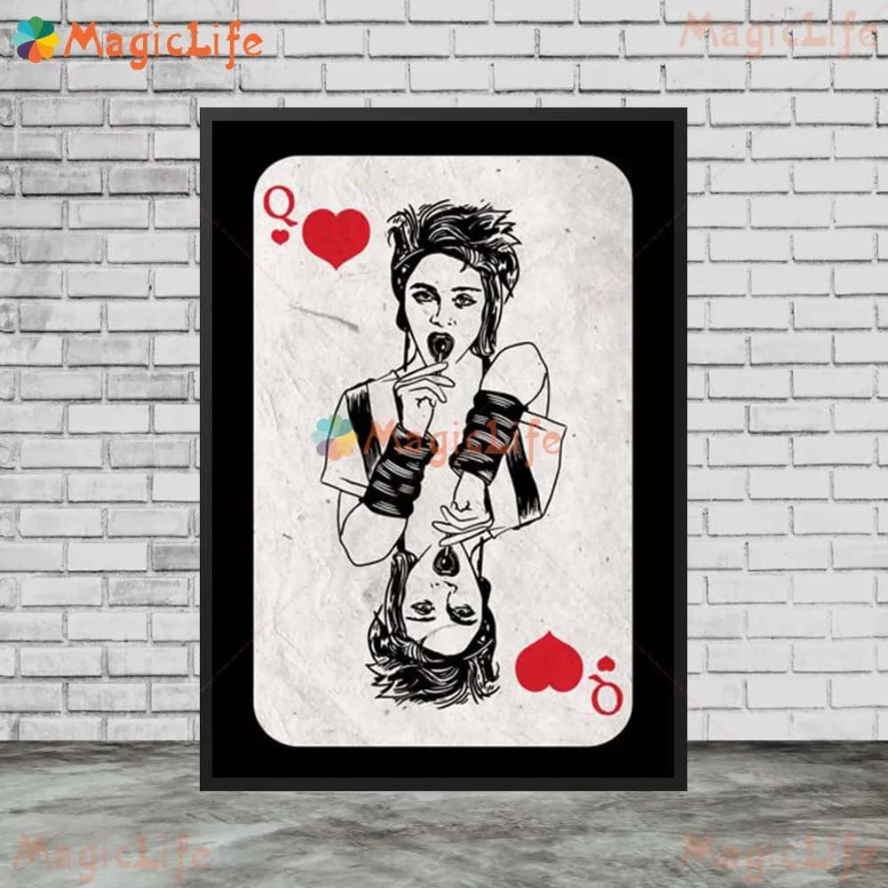 Cartes à jouer avec visage de Poker, images murales pour salon, affiche nordique, peinture sur toile