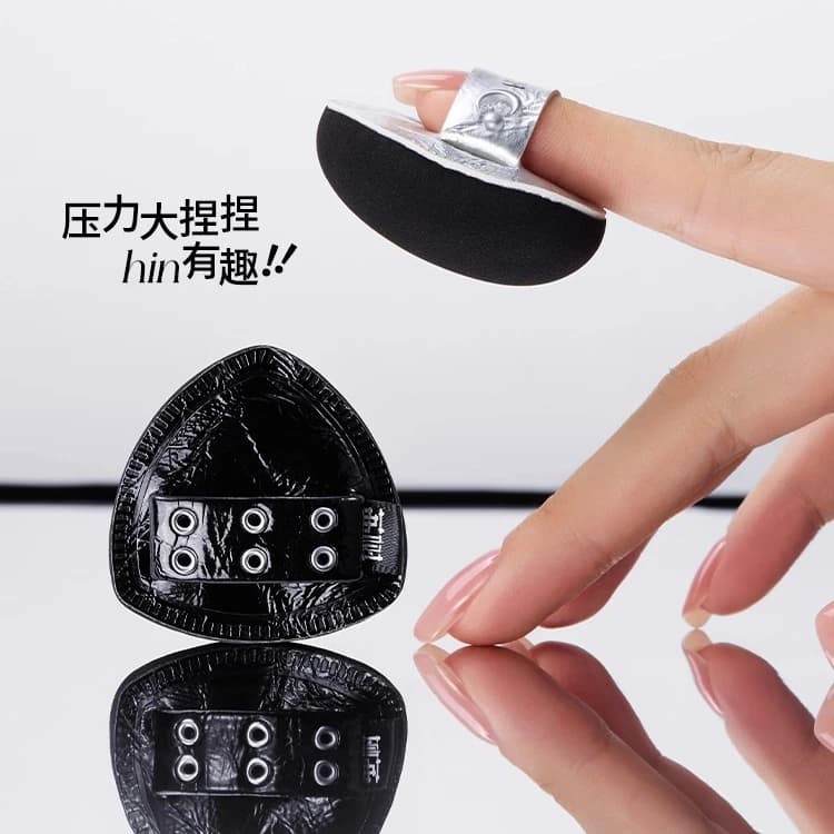 Kit de bouffées de poudre de maquillage Lishu Punk noir argent 2 pièces/ensemble