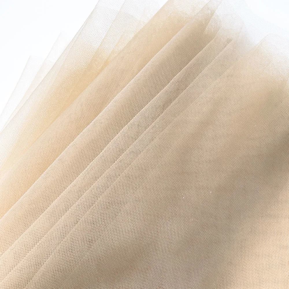 Tissu Tulle en filet de Nylon 100% de couleur unie, dentelle fine douce, maille fine, bricolage de v