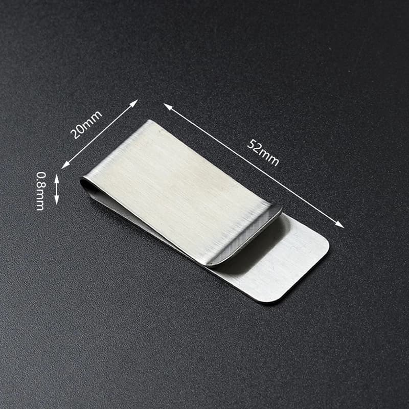 Portefeuille en acier inoxydable de haute qualité, portefeuille élégant et simple en acier inoxydabl