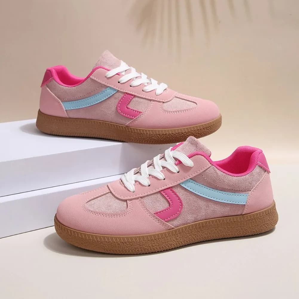 Chaussures de sport plates pour femmes 2026 – Nouvelle collection automne, couleurs mélangées, baske