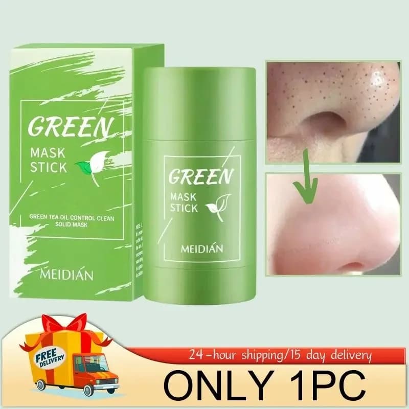 Masque Facial Original pour éliminer les points noirs, thé vert, solide, traitement des imperfection