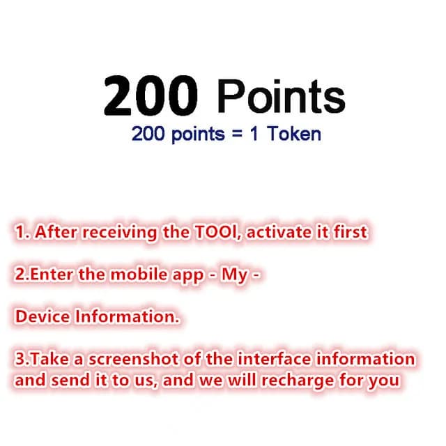 200 points : (200 points = 1 jeton) pour le programmateur de clés KYDZ MLB