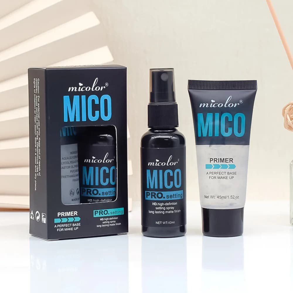 Ensemble de maquillage d'apprêt de maquillage + Spray fixateur, maquillage de maintien de rendu des