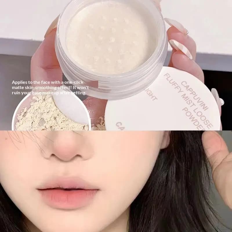 Ensemble de brume de velours poudre de maquillage poudre Fine et Non collante brume visage mat tenan