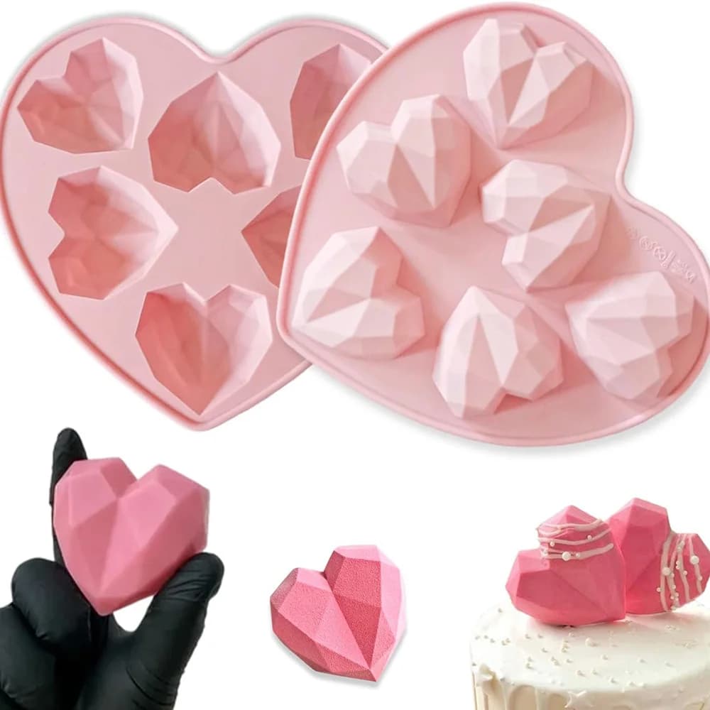 Moules à gâteau en forme de cœur en silicone, moule en silicone pour chocolat, moule à glaçons, moul