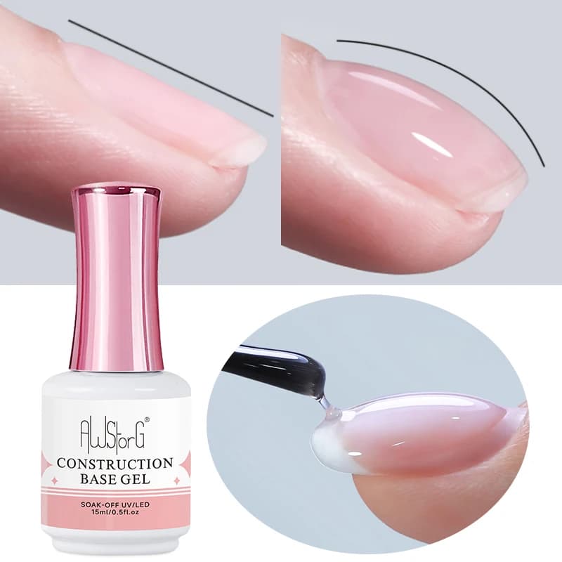 AWStorG Gel de Base de Construction 15ml Gel pour ongles constructeur dans une bouteille Semi Perman