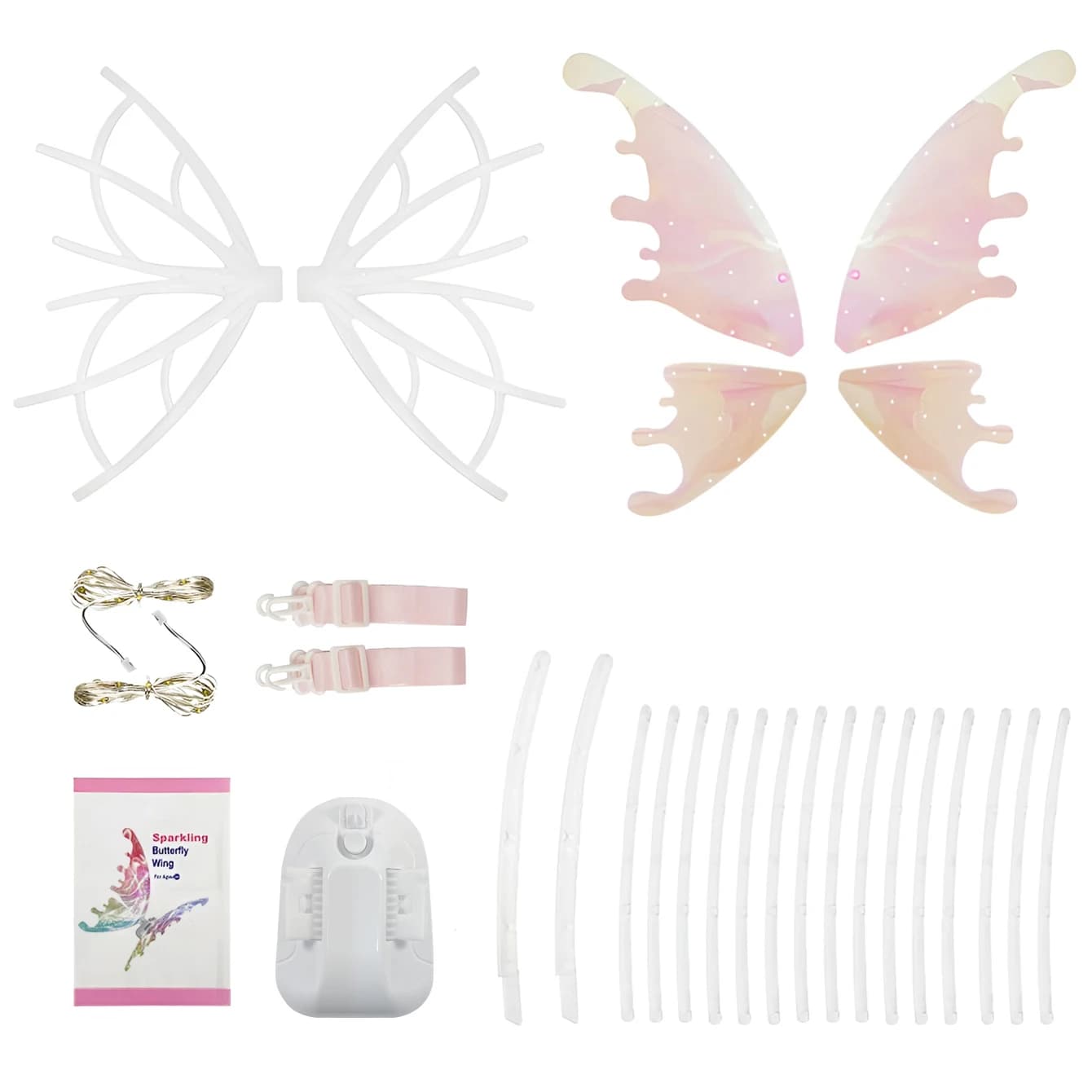 Ailes électriques papillon lumineuses, ailes de fée musicale, accessoires d'ange, cadeau