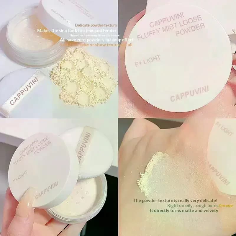 Ensemble de brume de velours poudre de maquillage poudre Fine et Non collante brume visage mat tenan