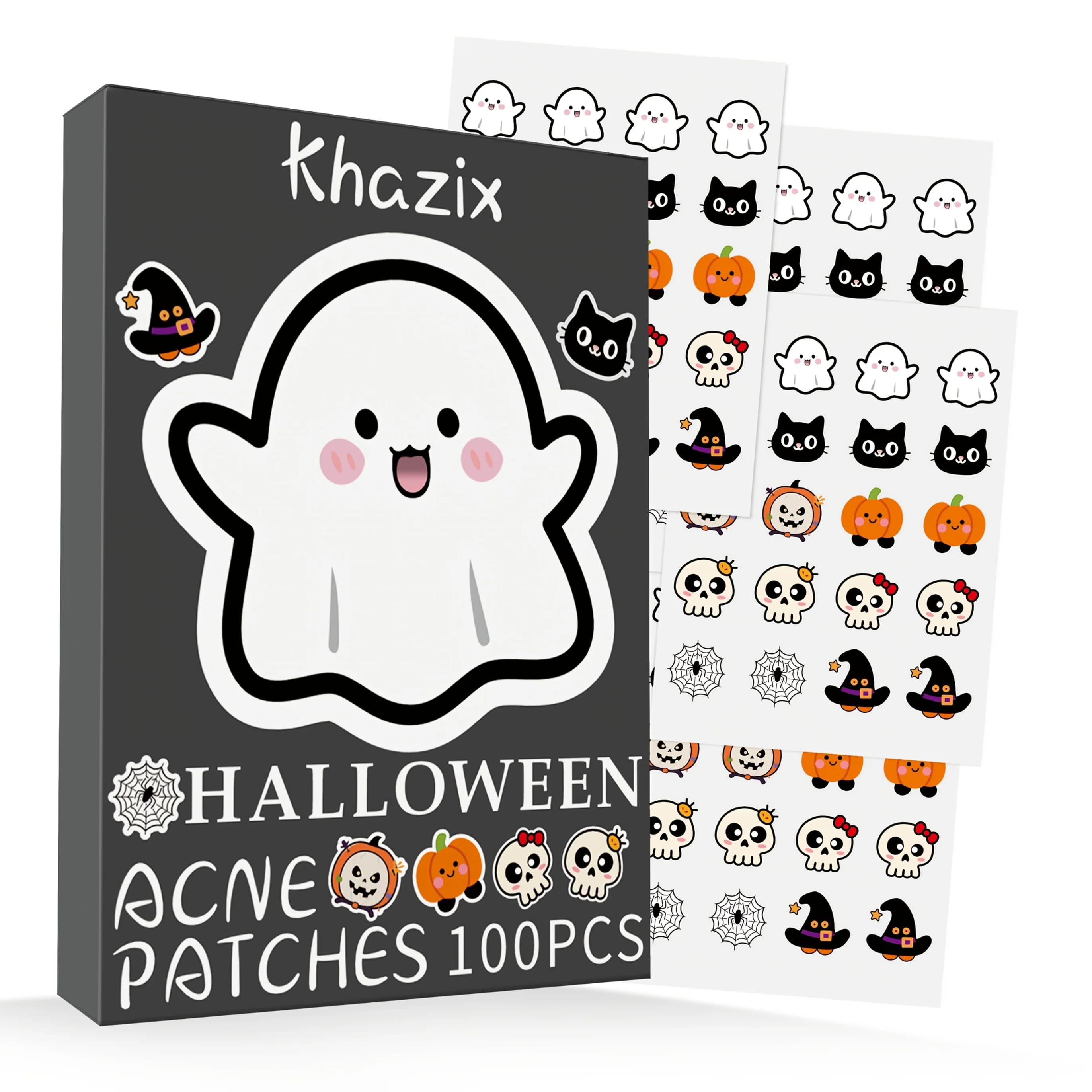Patchs d'acné sur le thème d'halloween, 20 pièces, doux, Non irritants, imperméables, respirants pou