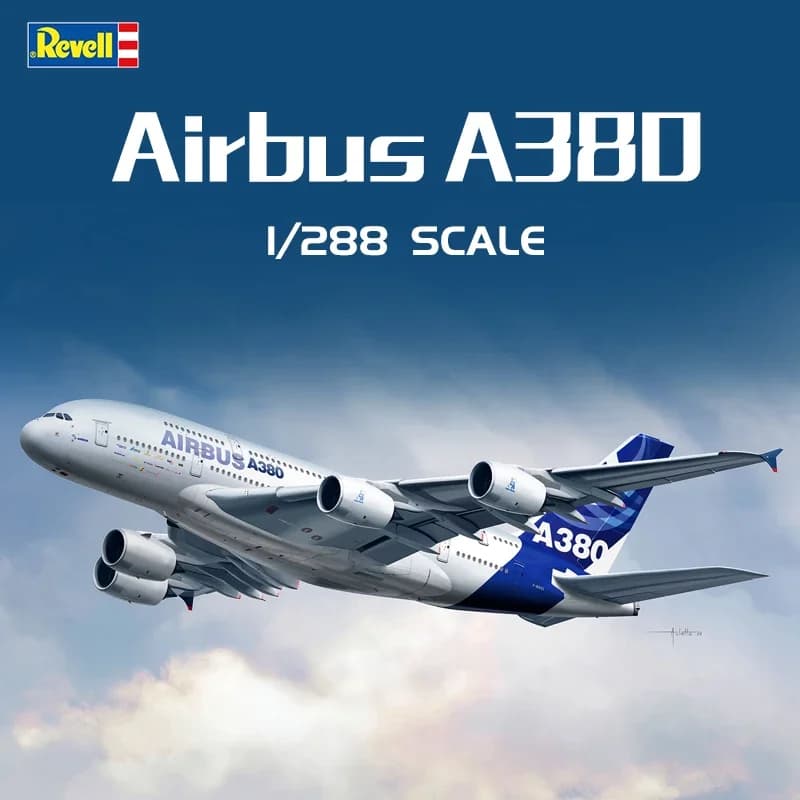 Revell – Kit de modèle d'avion à assembler en plastique, 03808 Airbus A380 1/288