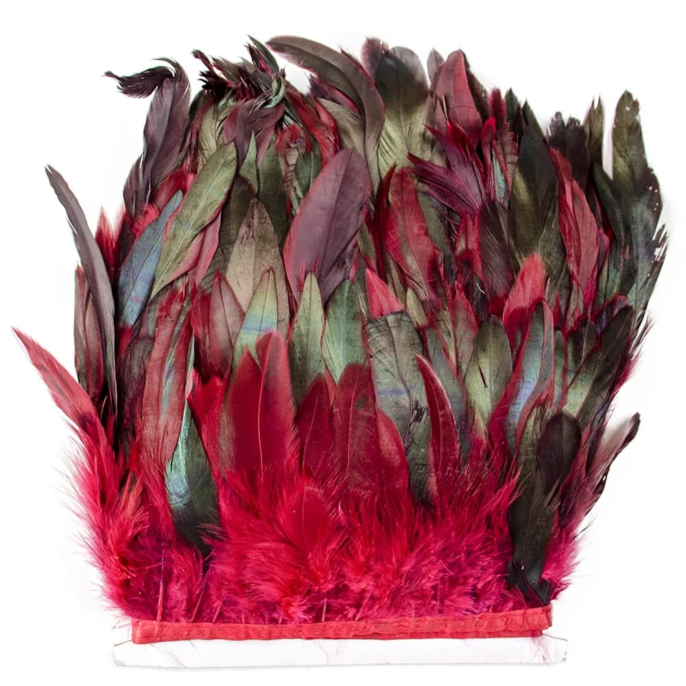 Ruban de garniture en plumes de coq naturelles jetables, garnitures à franges pour la couture de plu