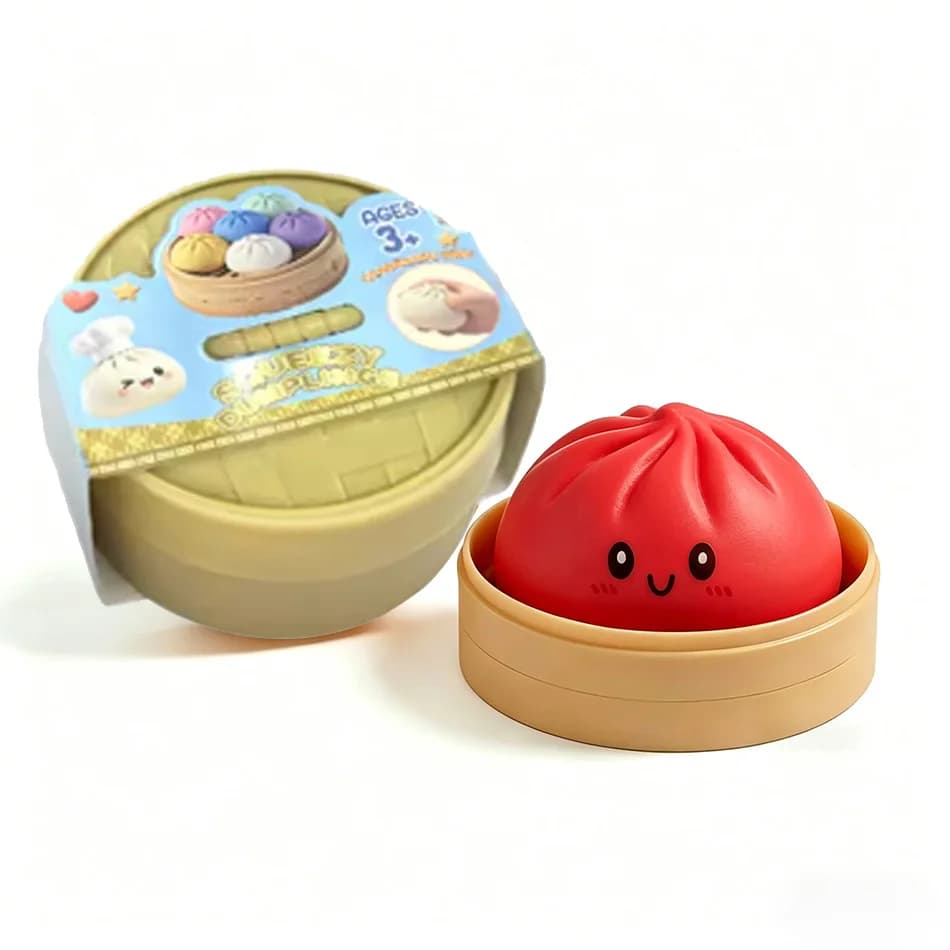 Jouet à pétrir Baozi en forme de visage souriant coloré, avec musique, mignon, à rebond lent, en suc