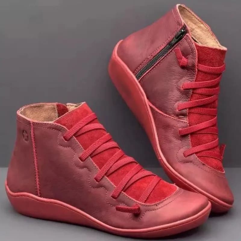 Bottes à lacets pour femmes, bottes de neige courtes Vintage, chaussures antidérapantes, Socofy Chau