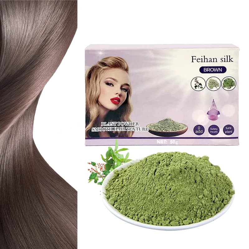 Poudre de soin capillaire à base de plante Haina, embauvégétale, couvrant les cheveux blancs, 50 g/p