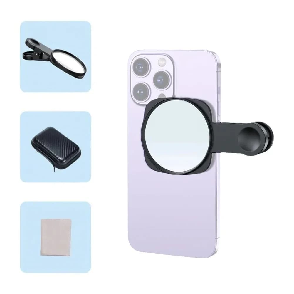 Kit de clip de miroir d'objectif d'appareil photo de smartphone, iPhone, Samsung, diffusion en direc