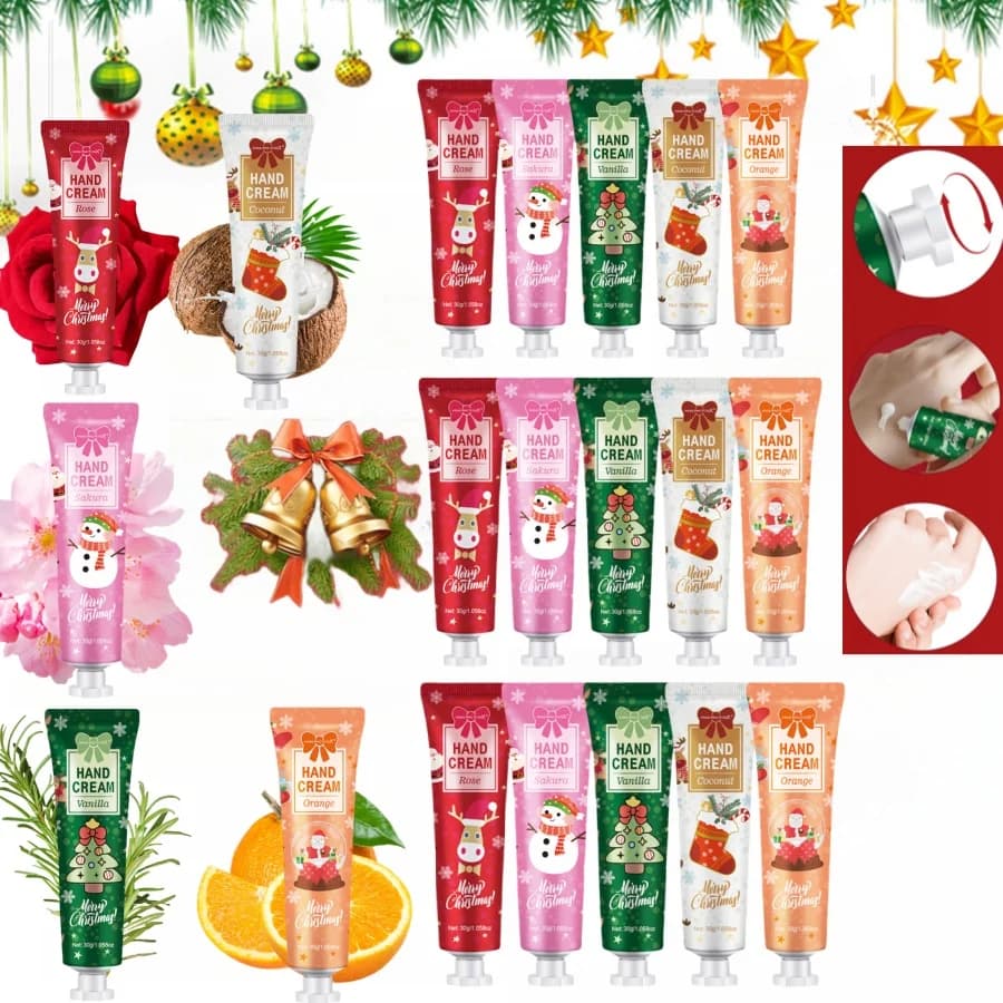 Coffret cadeau de crème pour les mains de noël, hydratant crème pour les mains sèches, cadeau parfai