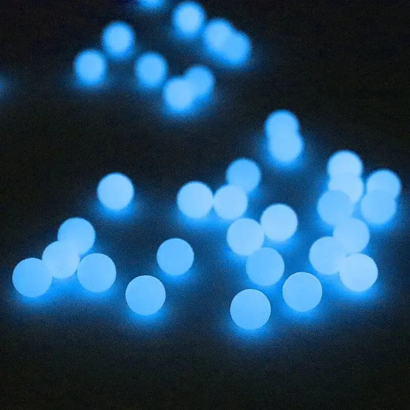 Boule de Quartz lumineuse bleue/verte/bleue, 100 pièces/lot, diamètre extérieur 4mm